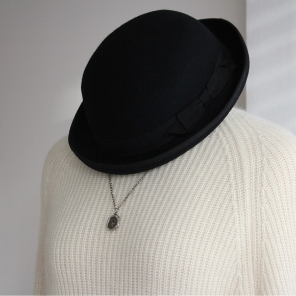 1970’s Black Felted Wool Bowler Hat - Picture 3 of 5